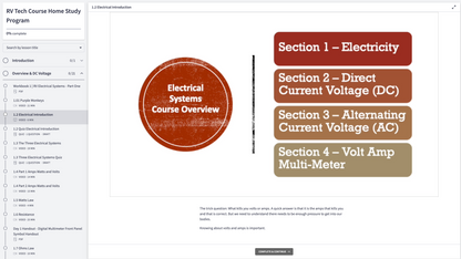 RV Electrical Training RVTechcourse NRVTA